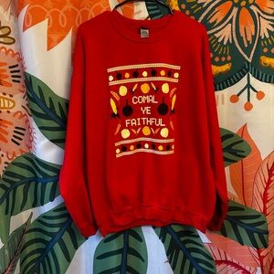 comal ye faithful christmas sweater - XL